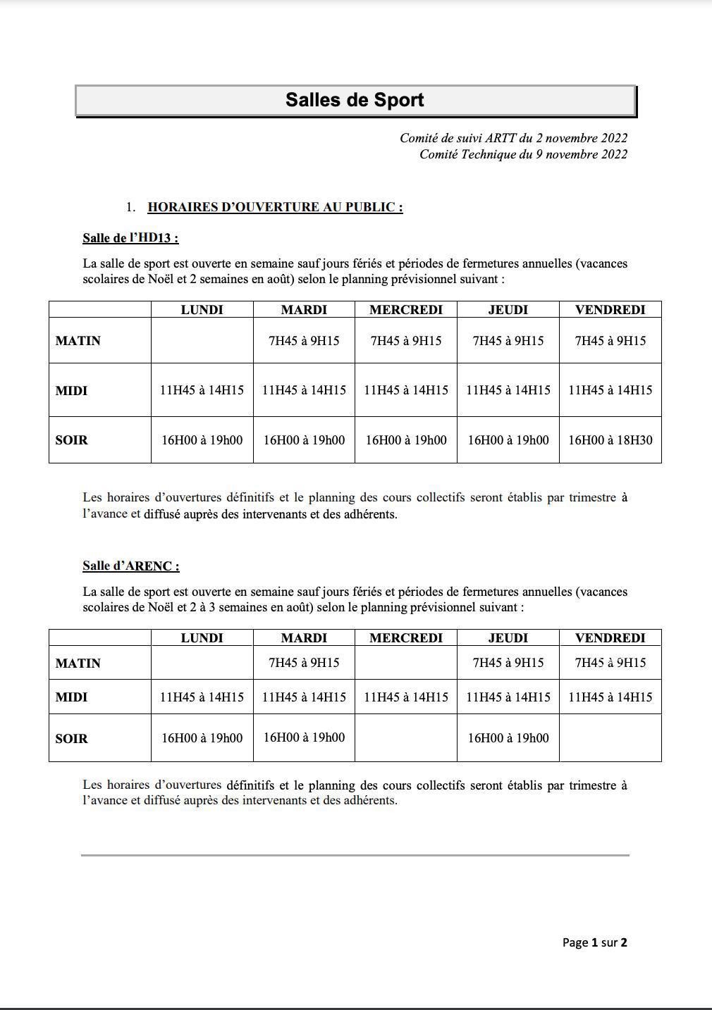 SALLES DE SPORT