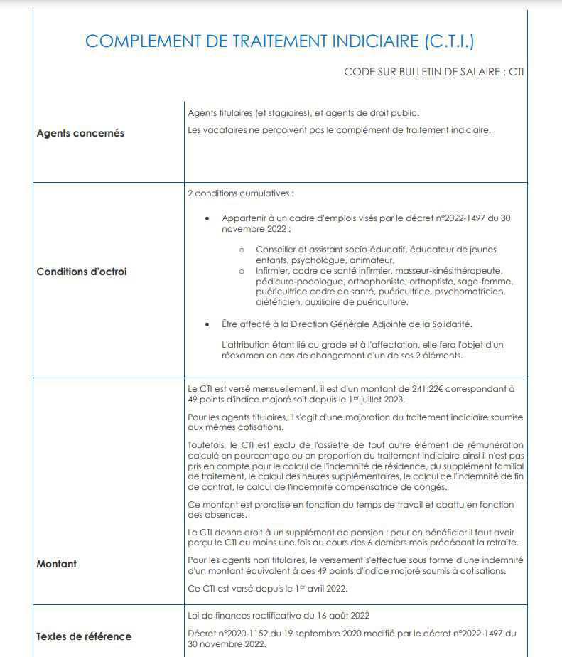 COMPLETEMENT DE TRAITEMENT INDICIAIRE (CD13) COMPLETEMENT DE TRAITEMENT INDICIAIRE (CD13)