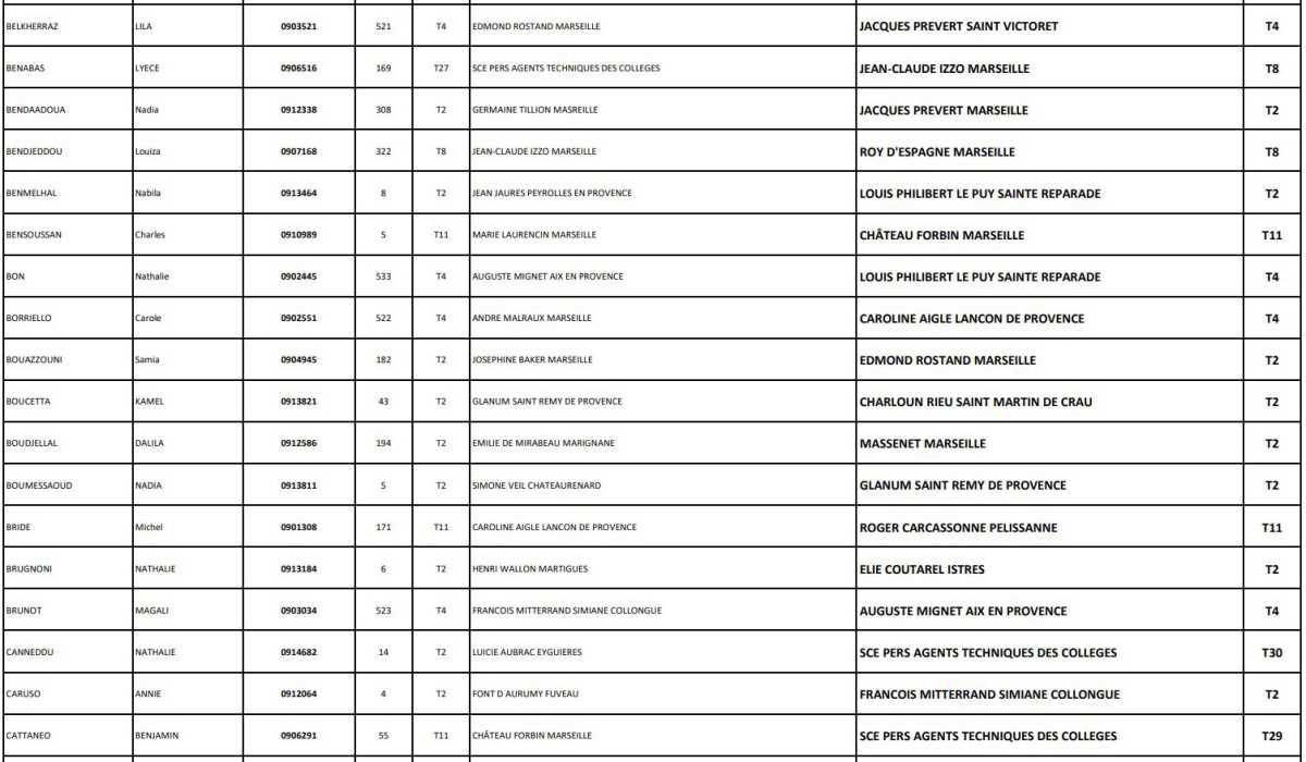 Résultats mouvement de mobilité des ATC 2024 