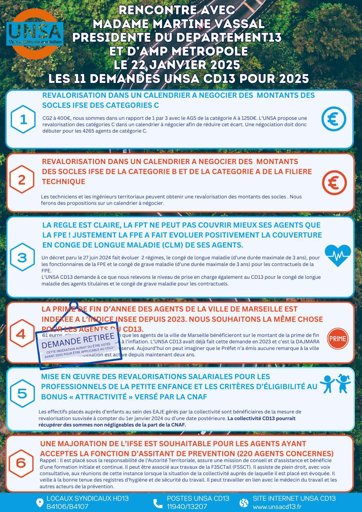RAPPEL / Rencontre avec Madame Martine VASSAL / Présidente du CD13 et d'AMP Métropole / Réunion bilatérale mercredi 22 janvier 2025 15h15-16h00