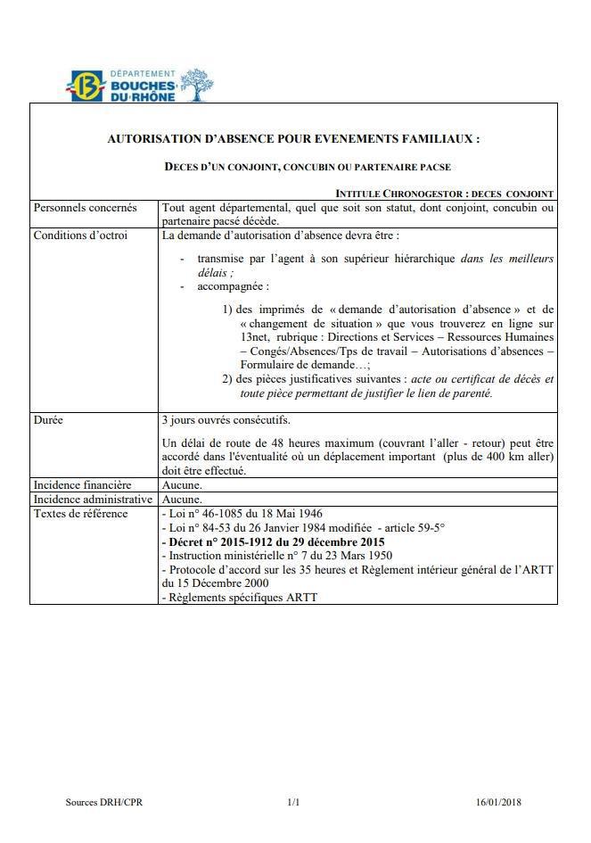 DECES D’UN CONJOINT, CONCUBIN OU PARTENAIRE PACSE