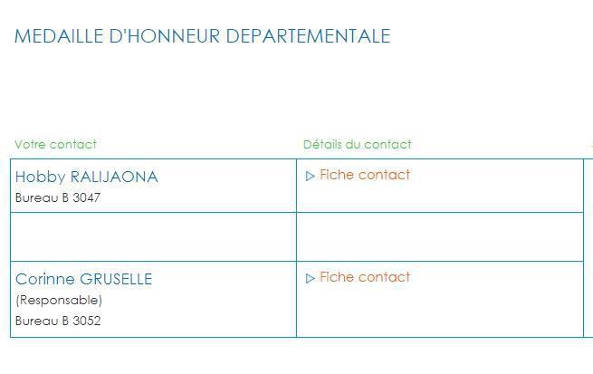 MEDAILLES D'HONNEUR
