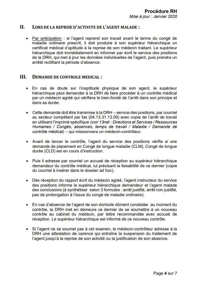 CMO / CONGE DE MALADIE ORDINAIRE