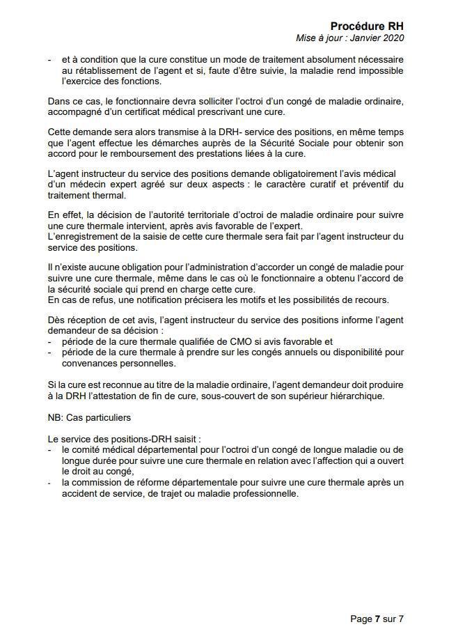 CMO / CONGE DE MALADIE ORDINAIRE