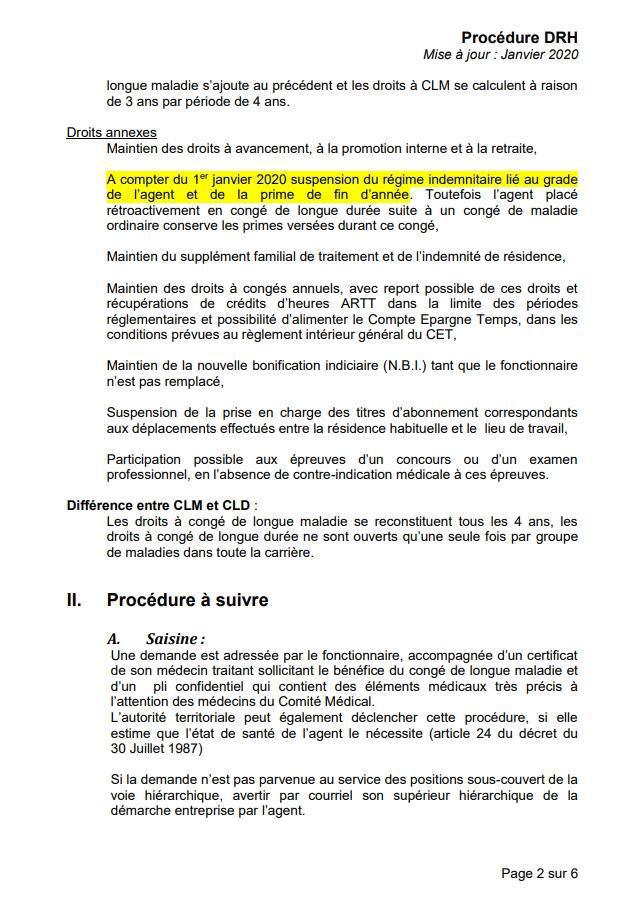 CLM /CONGE LONGUE MALADIE