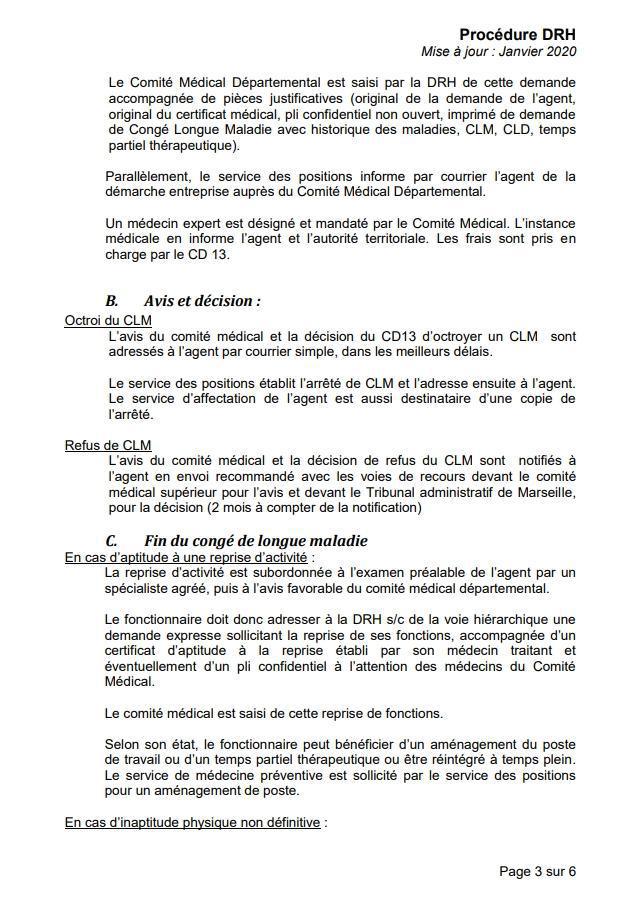 CLM /CONGE LONGUE MALADIE