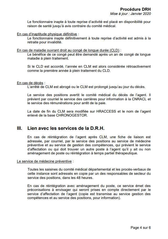 CLM /CONGE LONGUE MALADIE