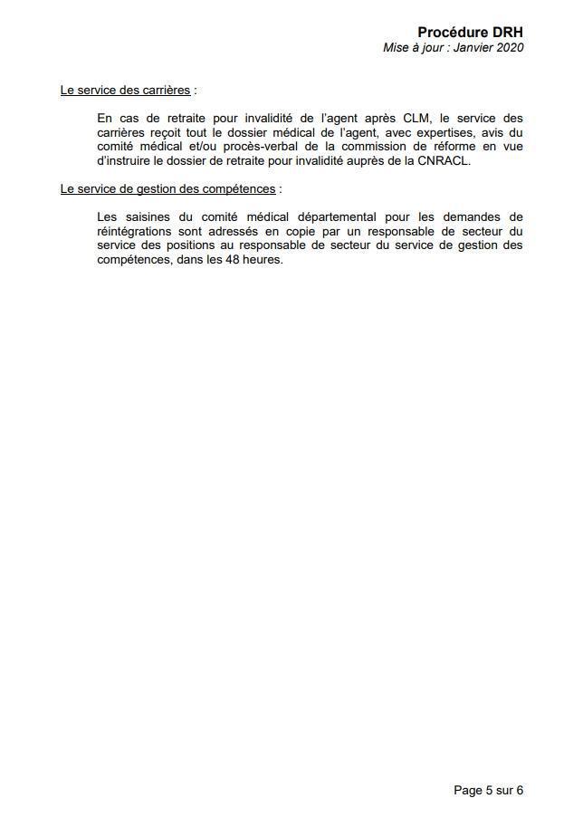 CLM /CONGE LONGUE MALADIE