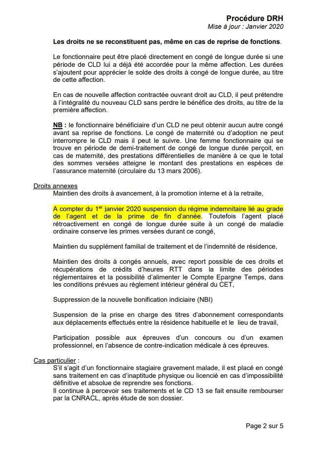 CLD / CONGE DE LONGUE DUREE