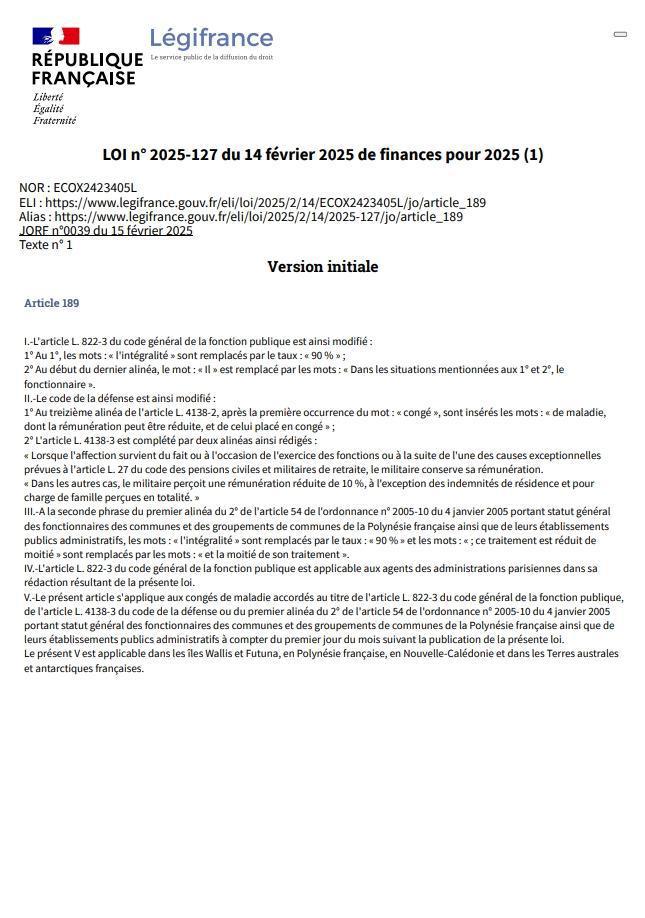 CCFP du 19 février : c’est toujours NON à la baisse de 10% des rémunérations pendant un congé de maladie