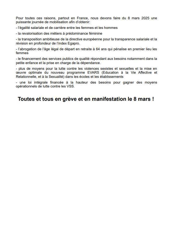 Le 8 mars 2025, célébrons ensemble la Journée internationale des droits des femmes !