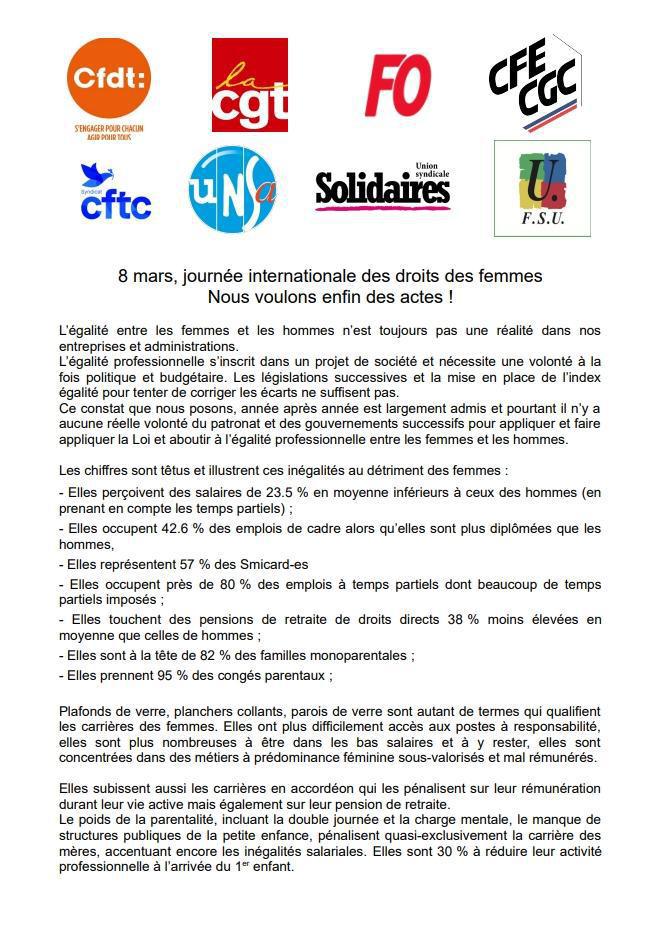 Le 8 mars 2025, célébrons ensemble la Journée internationale des droits des femmes !