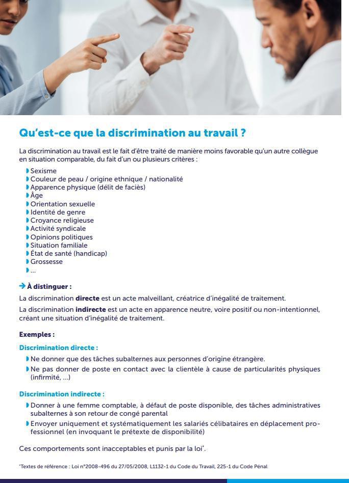 LUTTER CONTRE LES DISCRIMINATIONS AU TRAVAIL "Le guide pratique de l’UNSA"