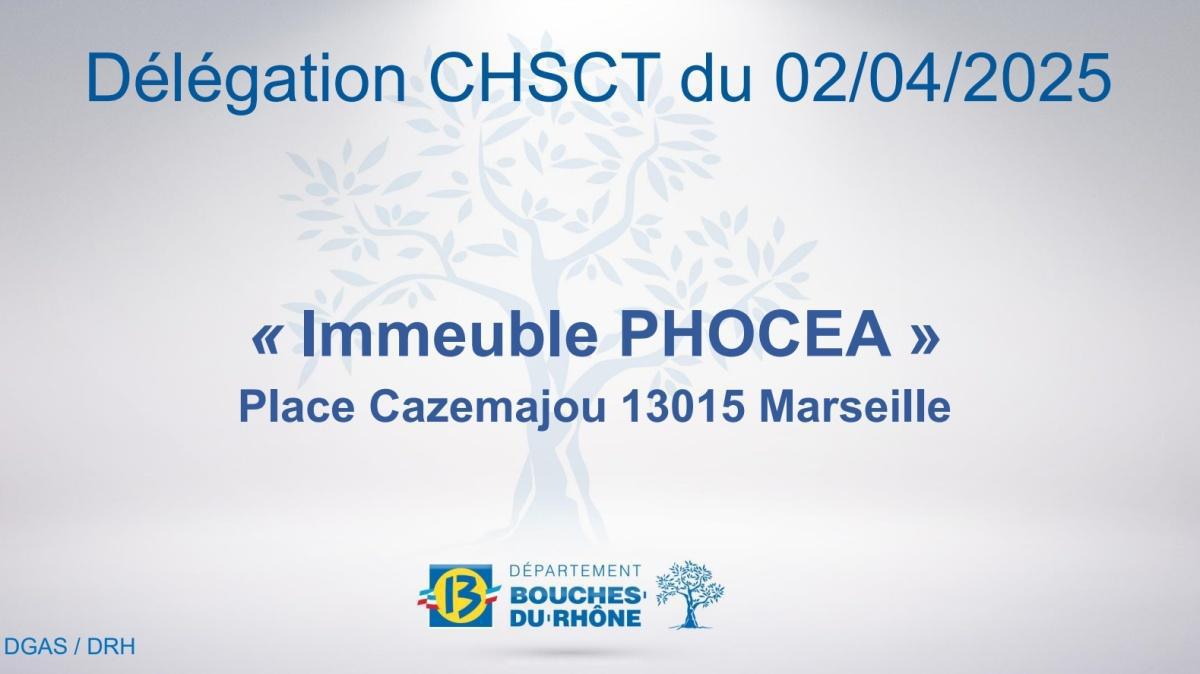 RETOUR SUR LA Délégation F3SCT - « Présentation du projet PHOCEA : relogement des agents de la DPHPBA et de la MDPH » - mercredi 2 avril à 14h30