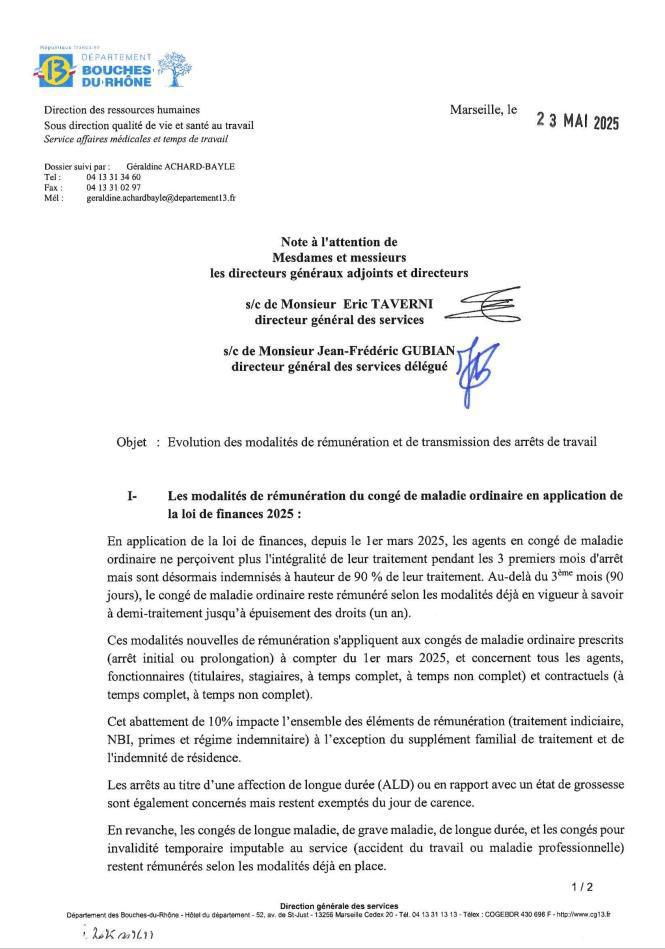 Nouvelles modalités de transmission des arrêts de travail à compter du 1er juillet 2025