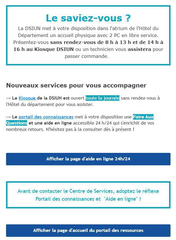 Escapade - Tickets culture - Ajout d'une plage horaire dédiée pour contacter le Centre de Services de la DSIUN