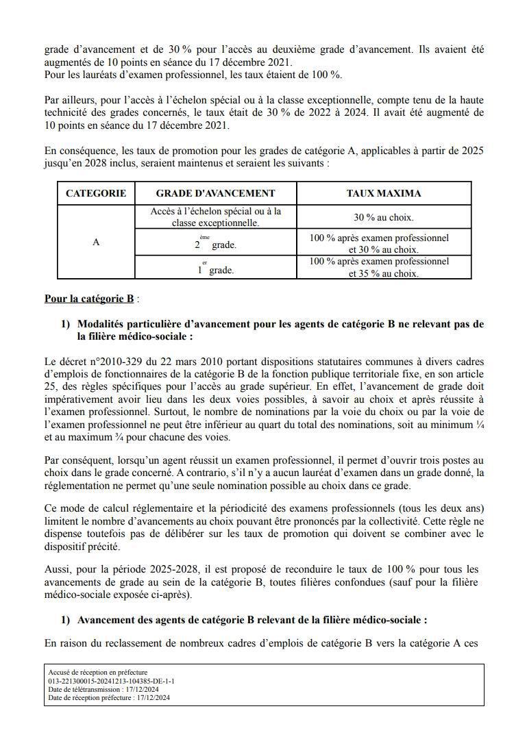 Détermination des taux de promotion des agents départementaux pour les années 2025, 2026, 2027 et 2028.
