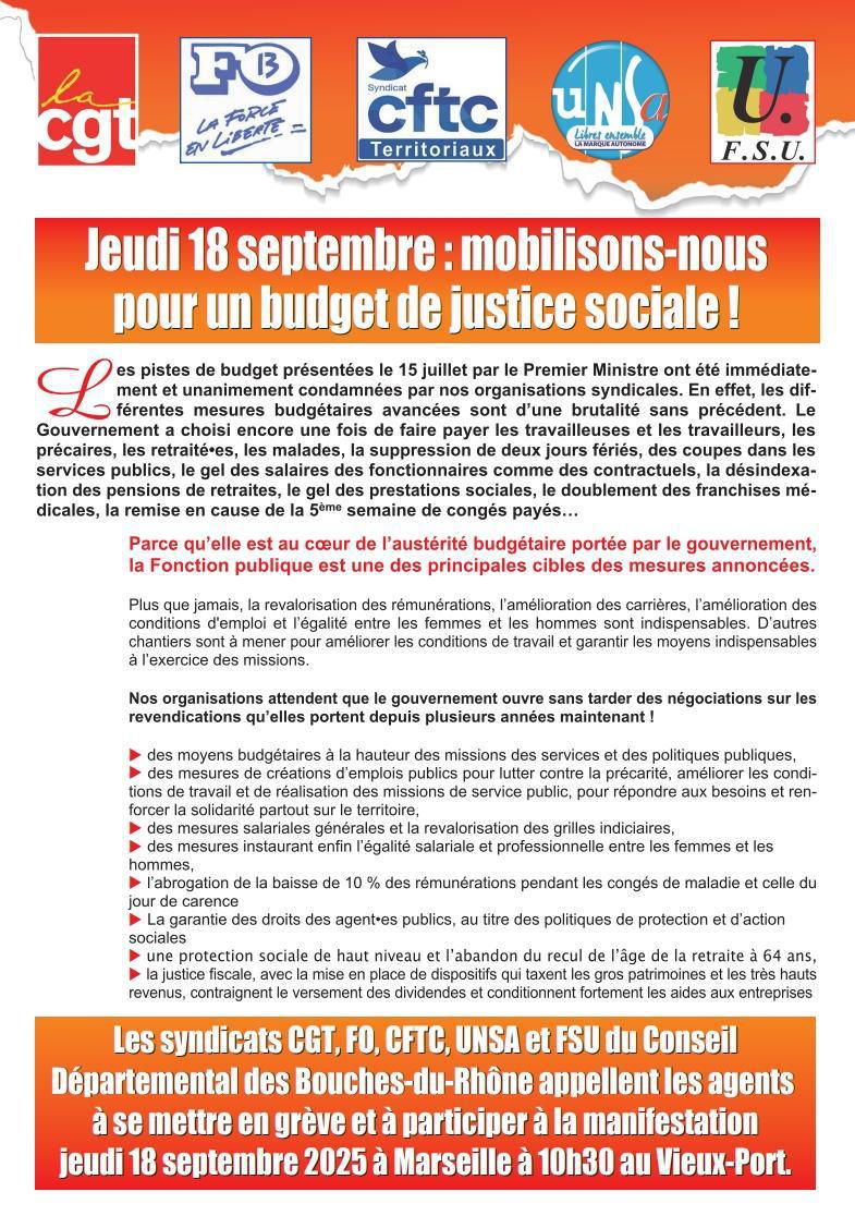 Grève le 18 septembre / RDV UNSA VIEUX PORT 10H30 / LES PHOTOS Grève le 18 septembre / RDV UNSA VIEUX PORT 10H30 / LES PHOTOS