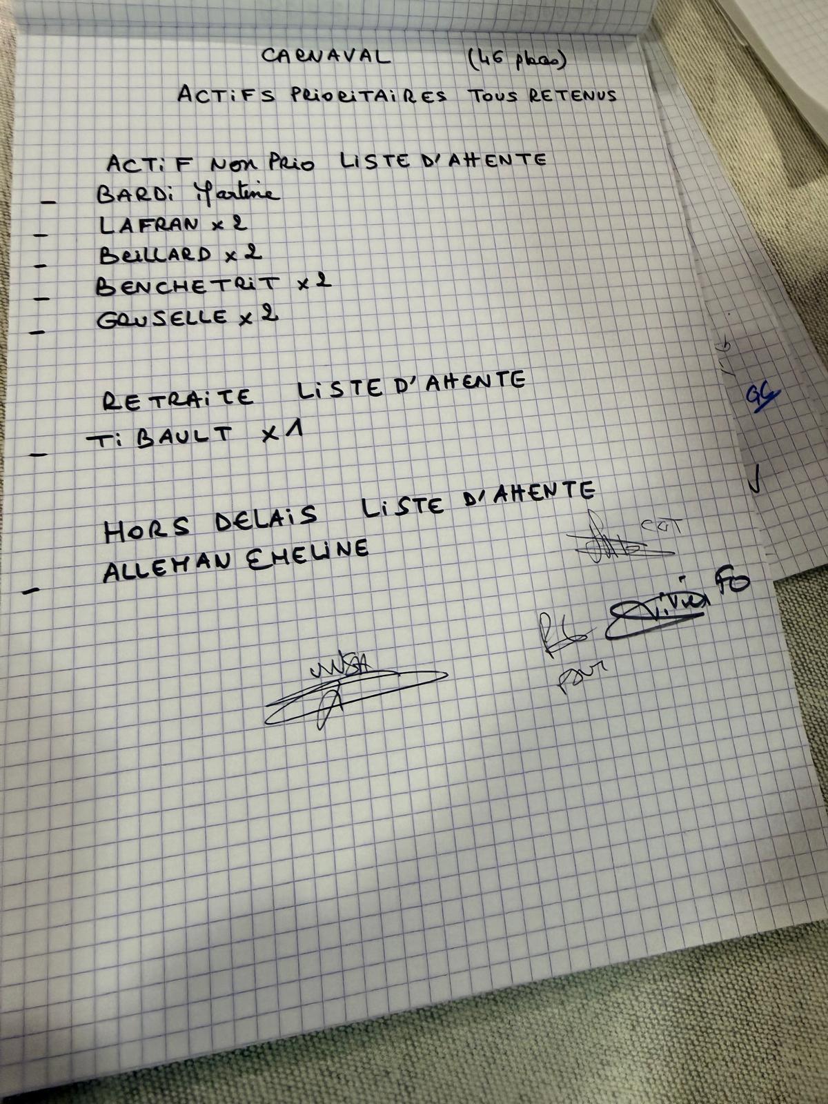 TIRAGES AU SORT ESCAPADE 13 / EN PRESENCE DES SYNDICATS / CD13