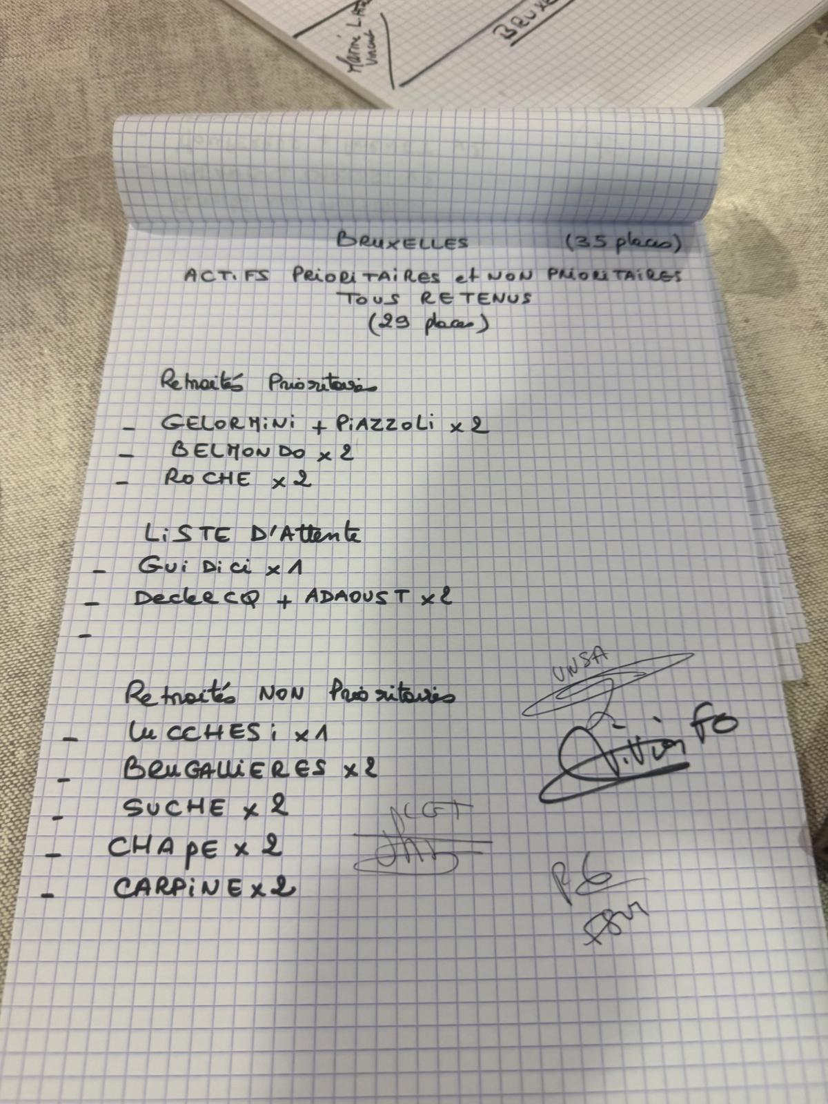 TIRAGES AU SORT ESCAPADE 13 / EN PRESENCE DES SYNDICATS / CD13