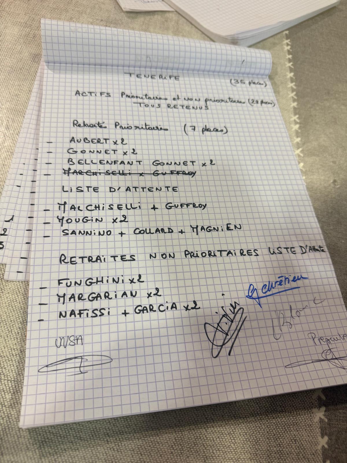 TIRAGES AU SORT ESCAPADE 13 / EN PRESENCE DES SYNDICATS / CD13