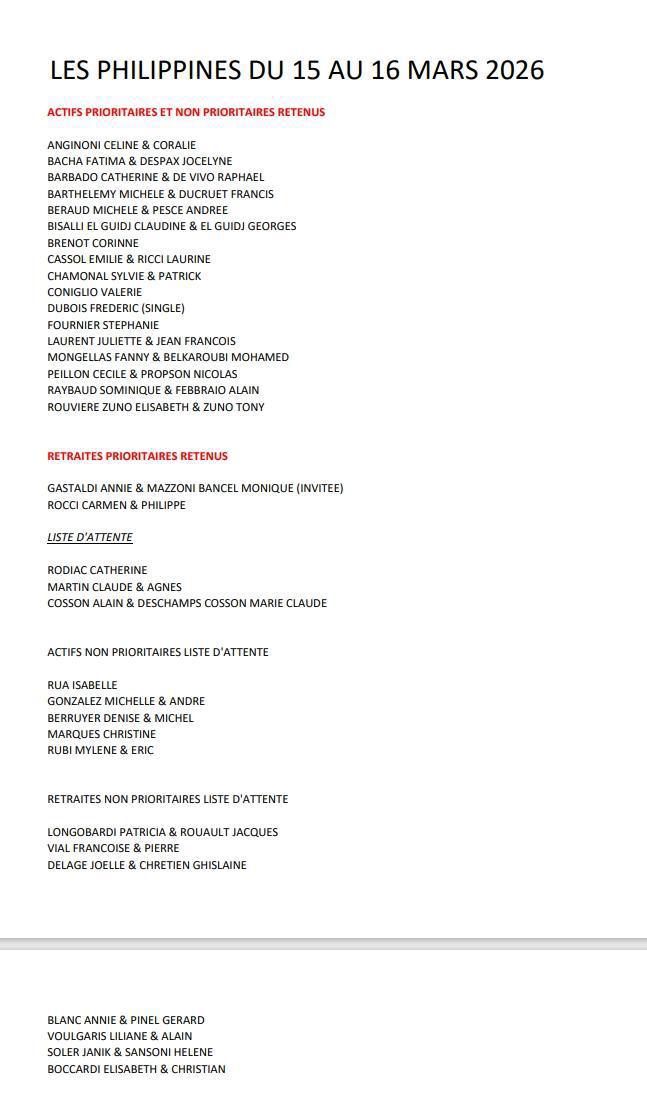 TIRAGES AU SORT ESCAPADE 13 / EN PRESENCE DES SYNDICATS / CD13