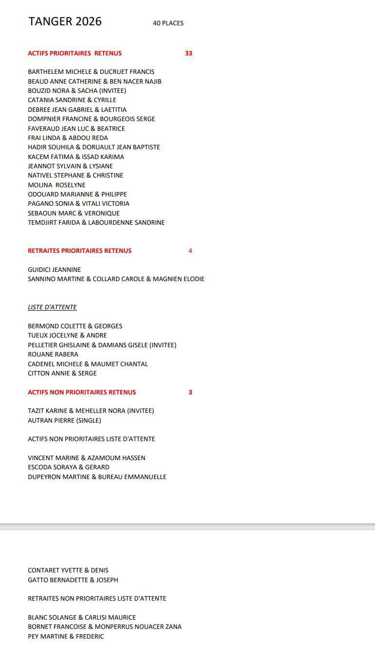 TIRAGES AU SORT ESCAPADE 13 / EN PRESENCE DES SYNDICATS / CD13