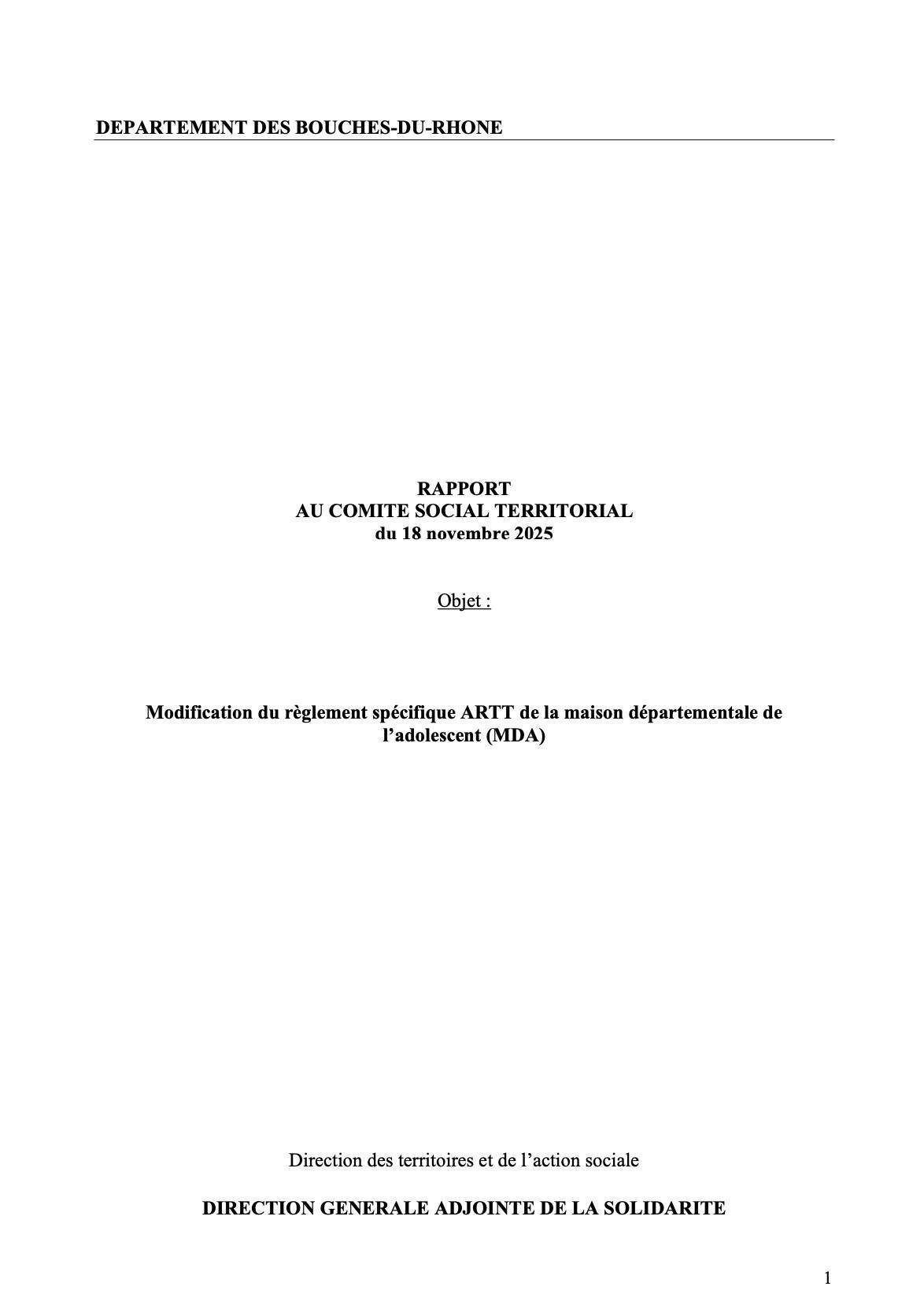 COMITE DE SUIVI ARTT 18 N0VEMBRE 2025 / REGIME SPECIFIQUE MAISON DE L'ADOLESCENT COMITE DE SUIVI ARTT 18 N0VEMBRE 2025 / REGIME SPECIFIQUE MAISON DE L'ADOLESCENT