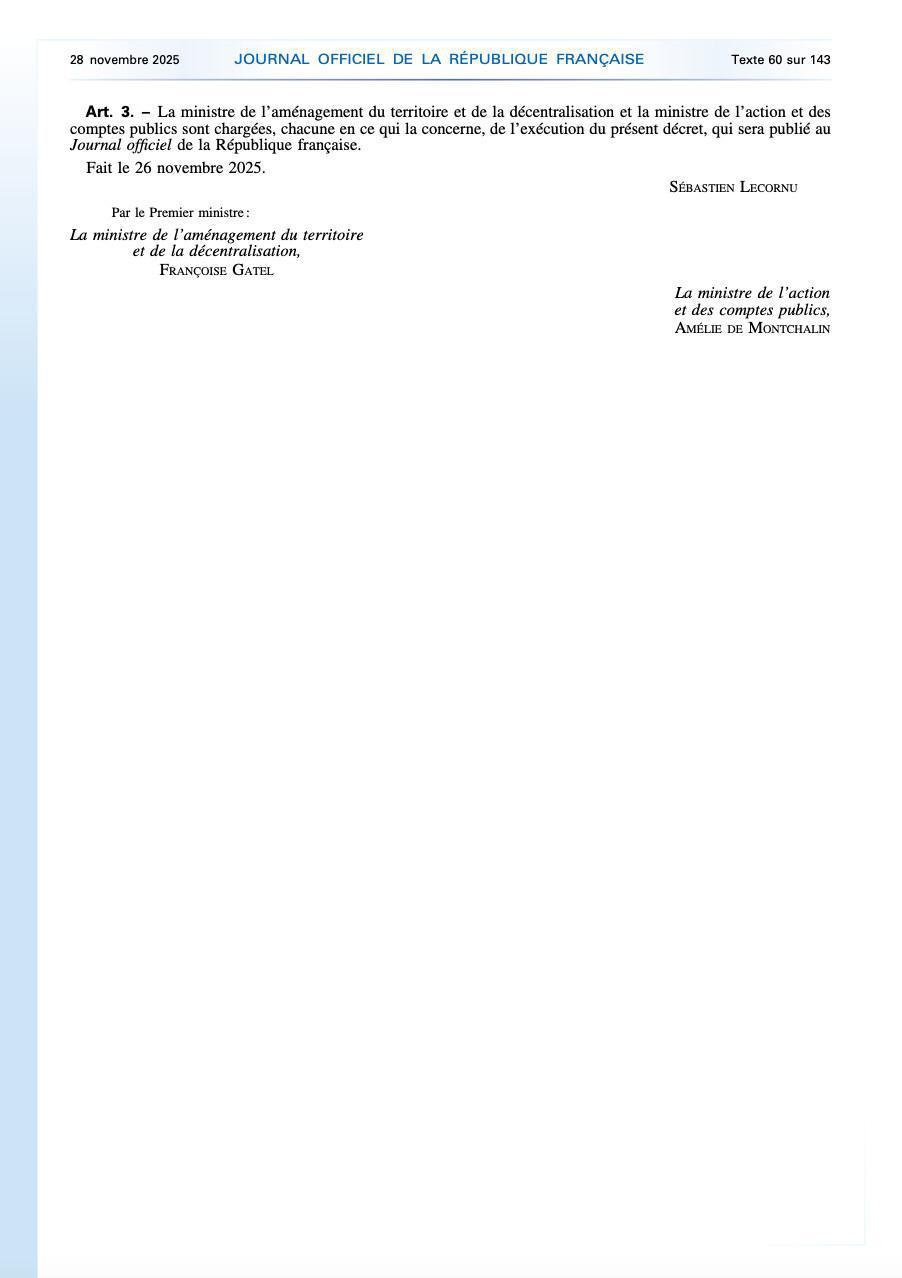Décret no 2025-1135 du 26 novembre 2025 portant plafonnement du nombre de jours indemnisables épargnés sur le compte épargne-temps dans la fonction publique territoriale