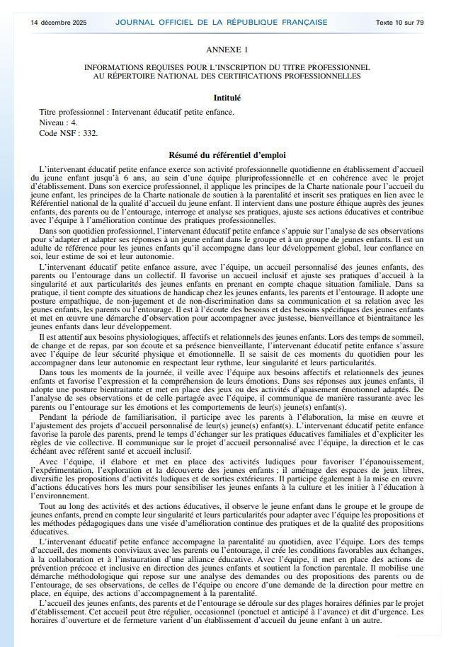 Intervenant éducatif petite enfance : une nouvelle certification qui interroge ! Intervenant éducatif petite enfance : une nouvelle certification qui interroge !