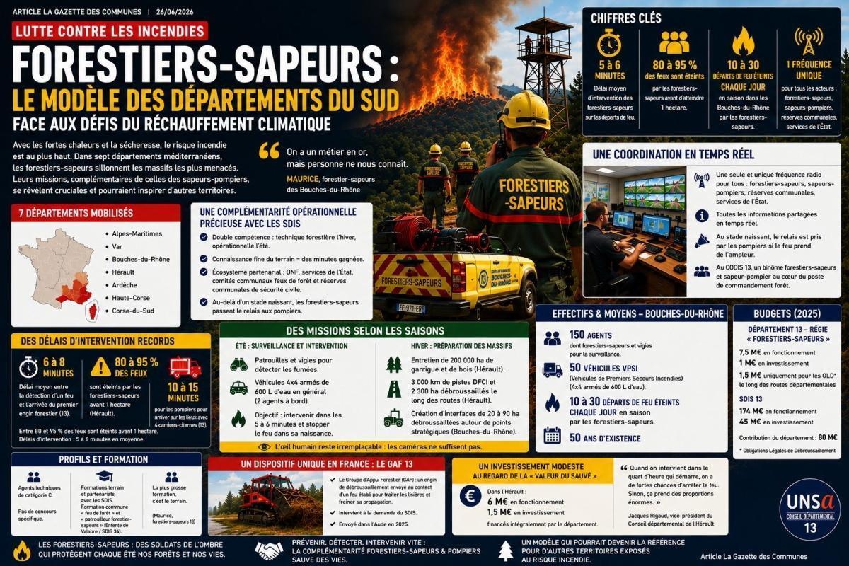 LES FORESTIERS SAPEURS / ARTICLE LA GAZETTE DES COMMUNES 26 JUIN 2026