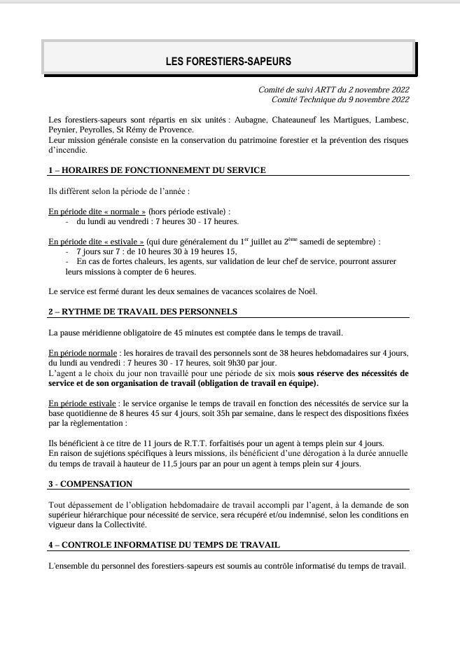 FORESTIERS SAPEURS / REGIME SPECIFIQUE AVEC SUJETIONS PARTICULIERES