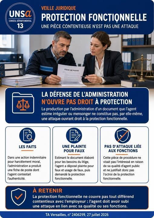 PROTECTION FONCTIONNELLE / TA