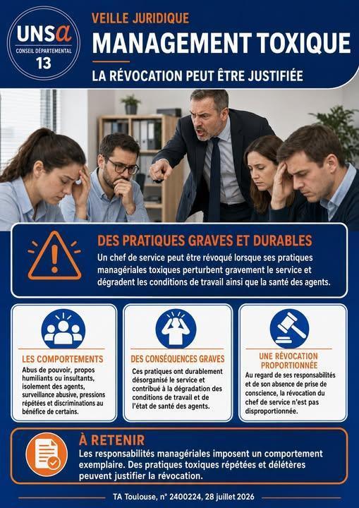 MANAGEMENT TOXIQUE / TA / VEILLE JURIDIQUE