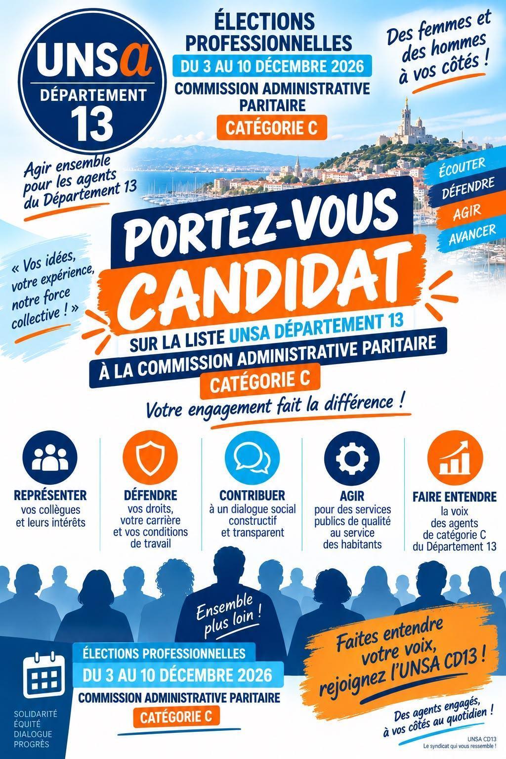 ELECTIONS PROFESSIONNELLES 2026 PORTEZ-VOUS CANDIDAT EN POSITION NON ELIGIBLE OU EN POSITION ELIGIBLE !