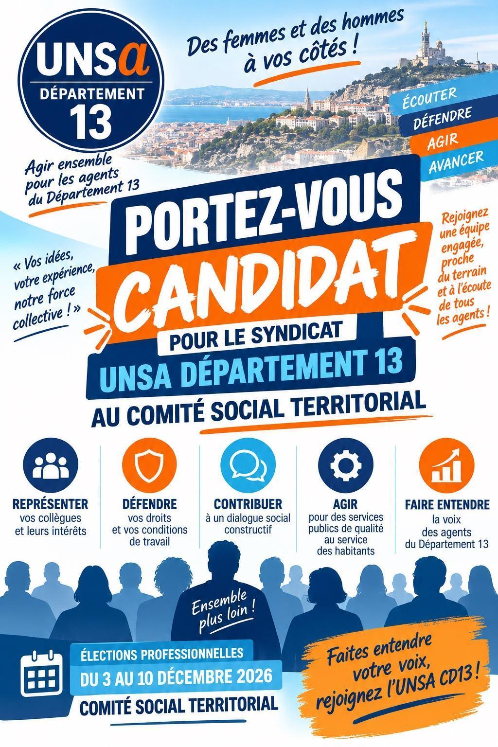 ELECTIONS PROFESSIONNELLES 2026 PORTEZ-VOUS CANDIDAT EN POSITION NON ELIGIBLE OU EN POSITION ELIGIBLE !