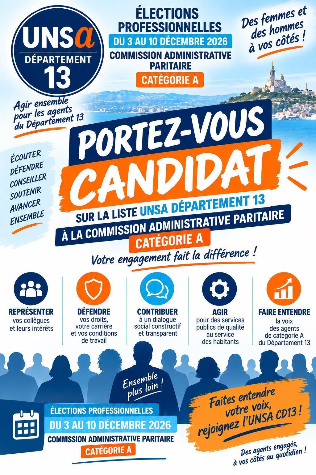 ELECTIONS PROFESSIONNELLES 2026 PORTEZ-VOUS CANDIDAT EN POSITION NON ELIGIBLE OU EN POSITION ELIGIBLE !