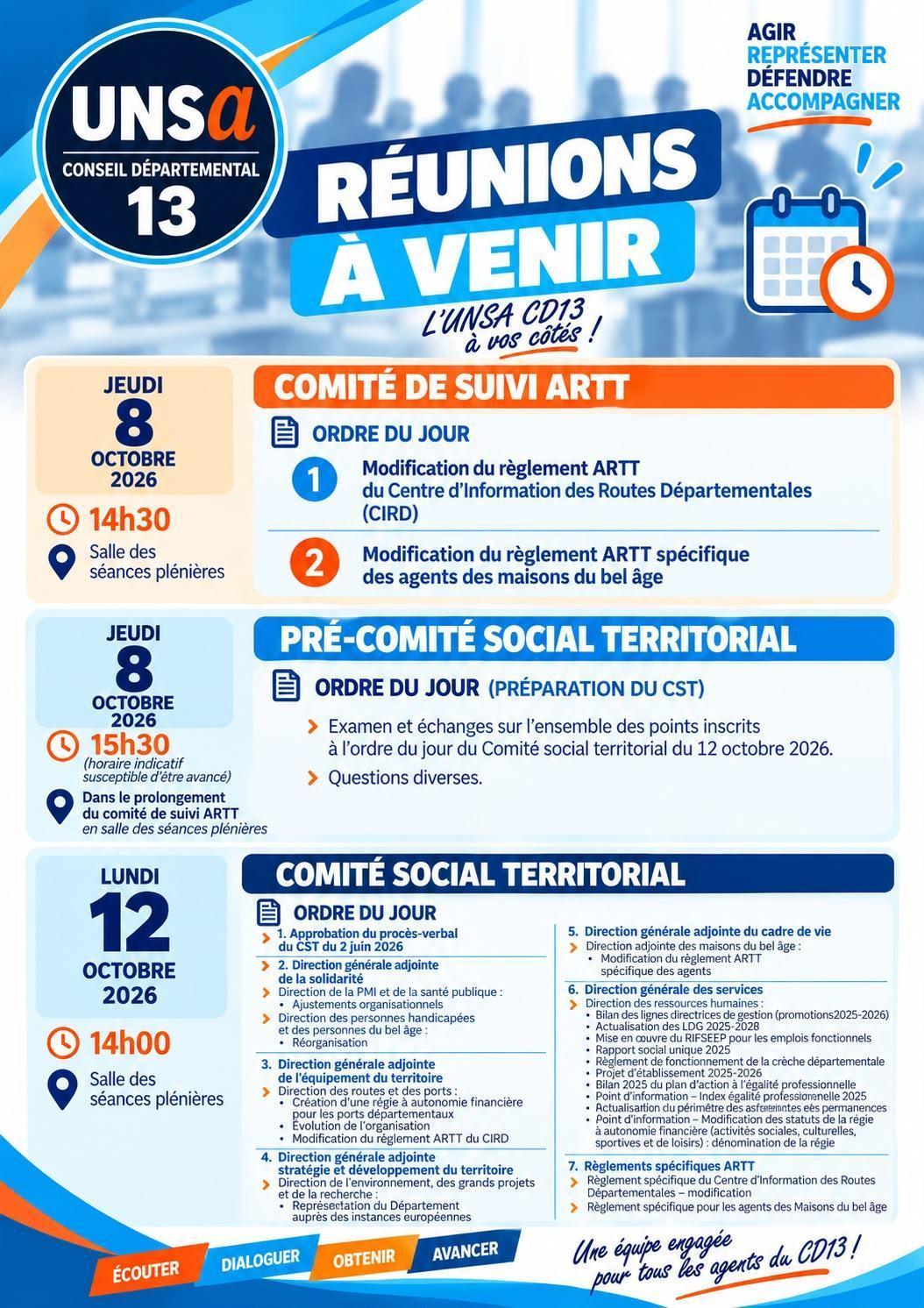 PRE CST DU 8 OCTOBRE 2026 ET CST DU 12 OCTOBRE 2026 / ODJ ET DOSSIERS PRESENTES / CD13