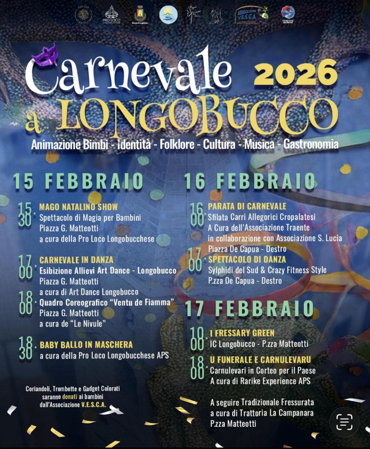 Carnevale a Longobucco - Mago Natalino Show (Inizio ore 15:30)