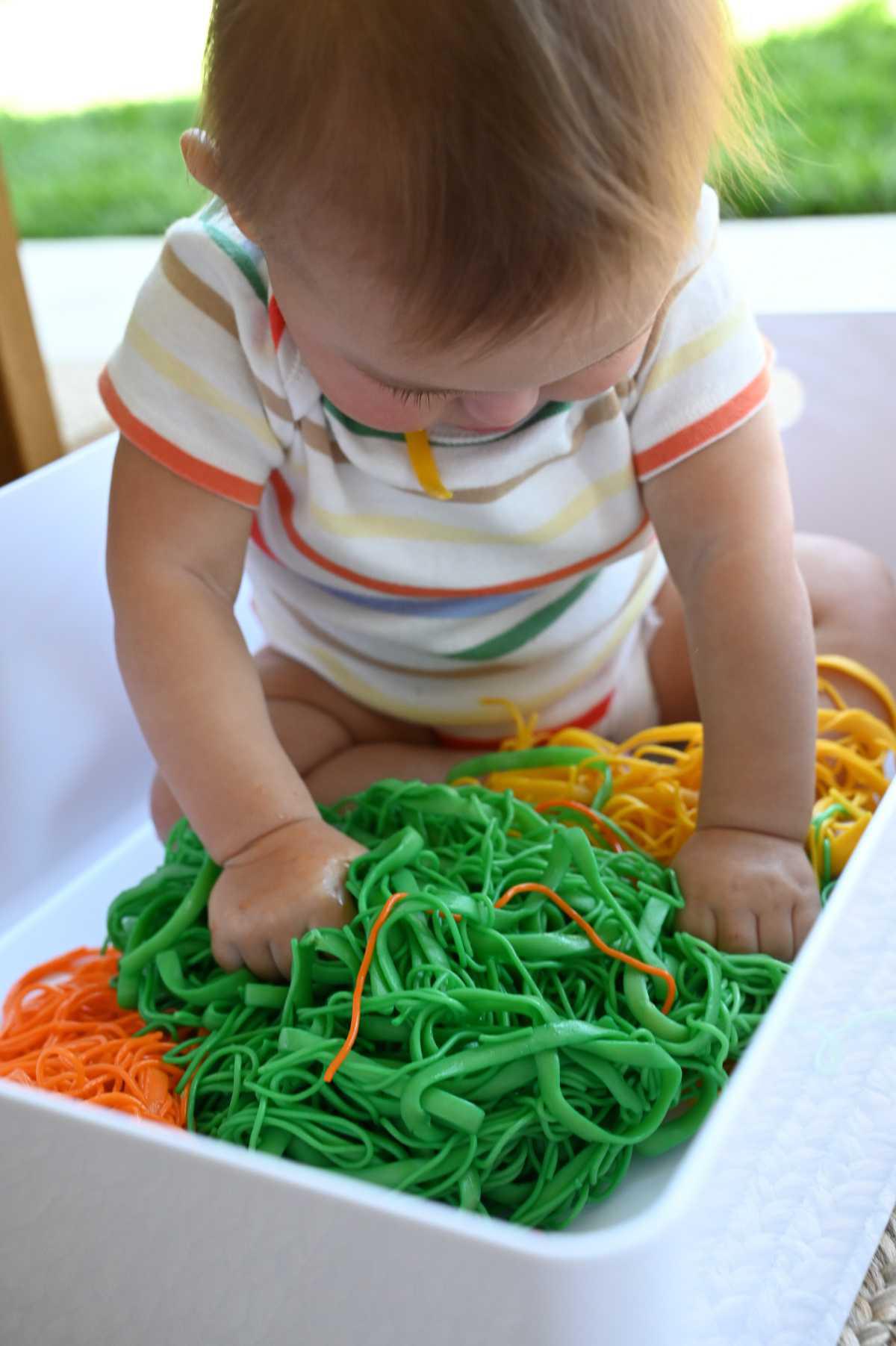 Colored Noodle Taste Sensory Fun