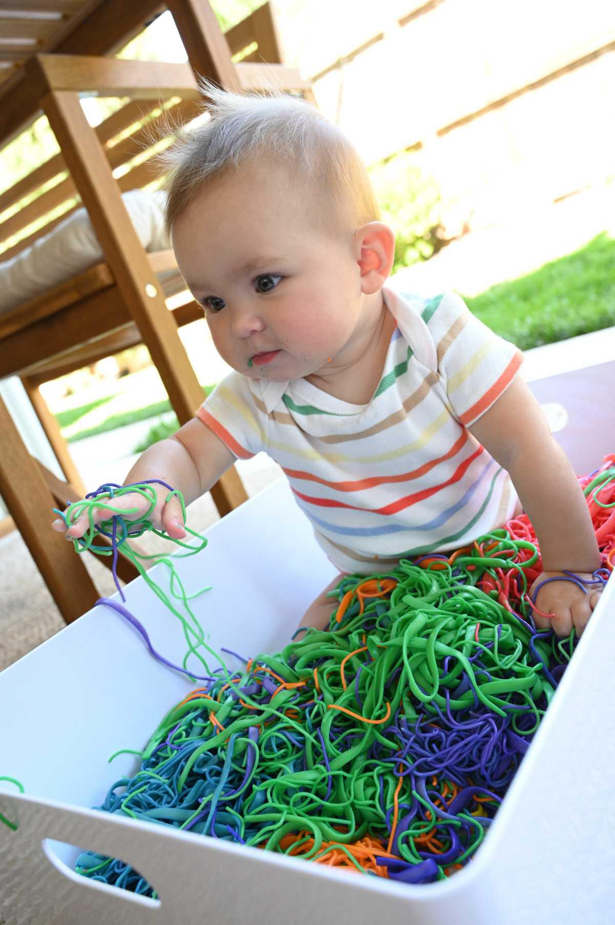 Colored Noodle Taste Sensory Fun