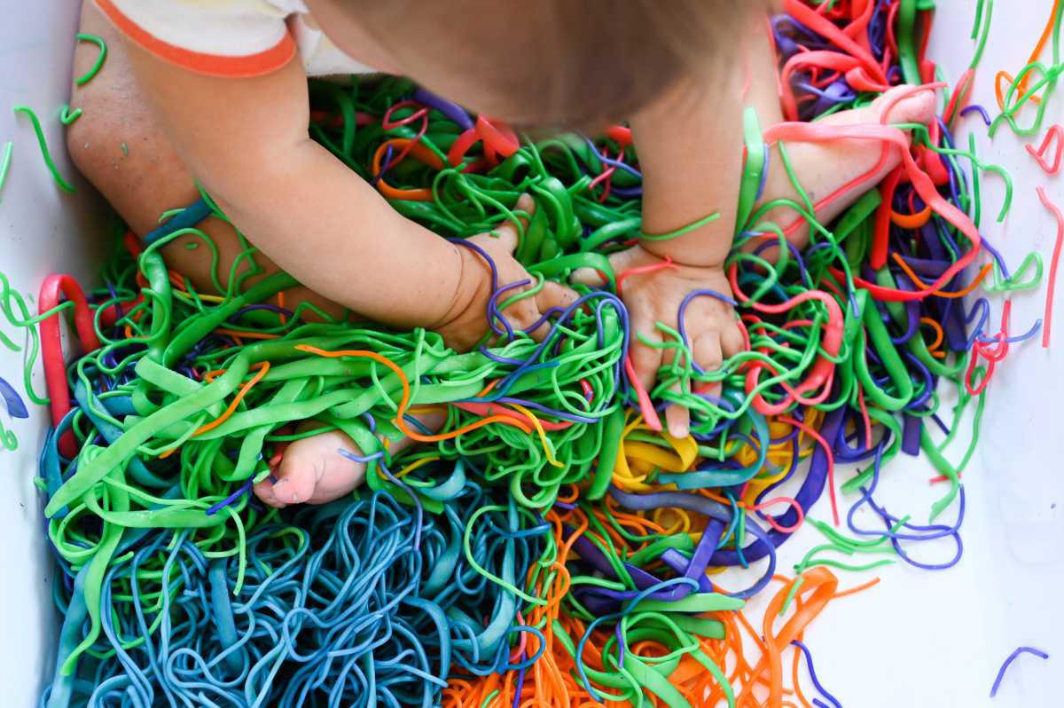 Colored Noodle Taste Sensory Fun