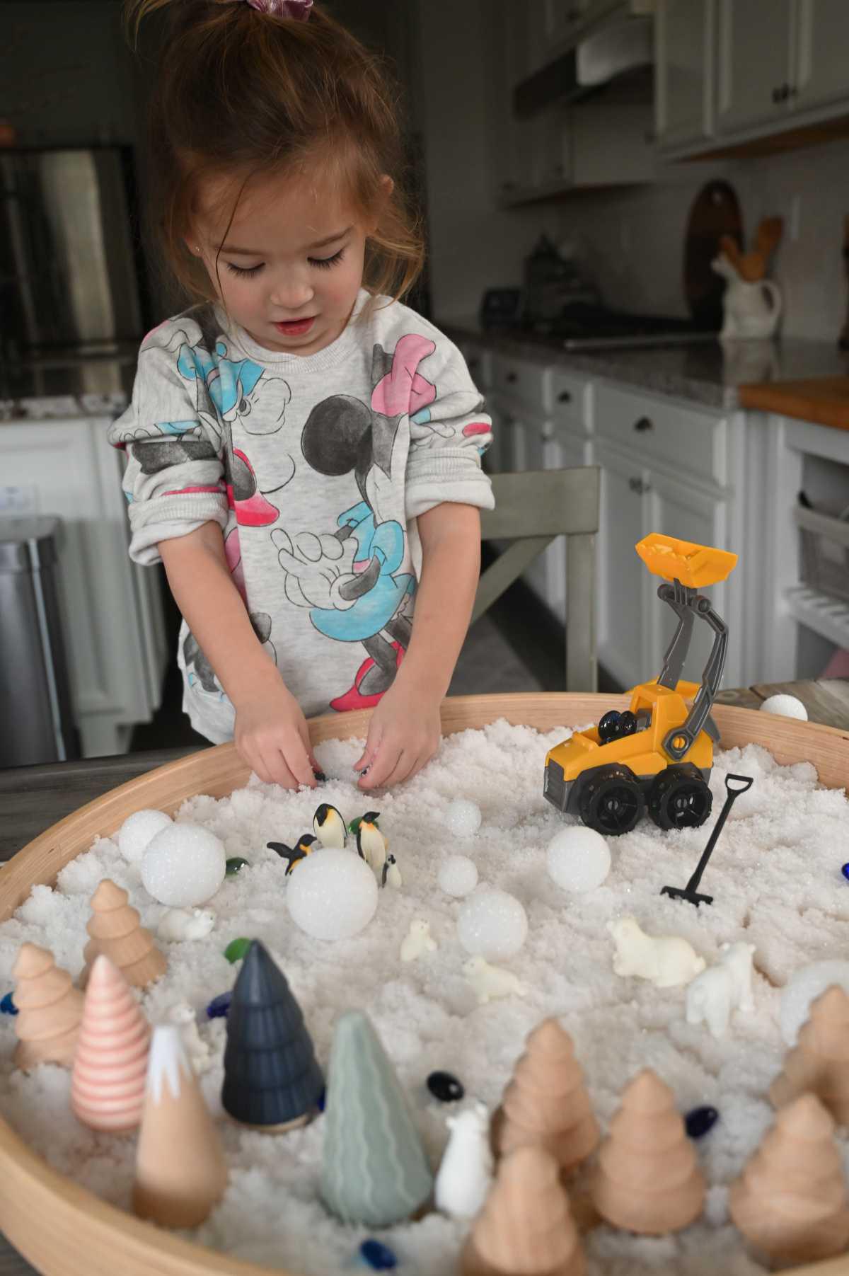 Fake Snow Sensory Play