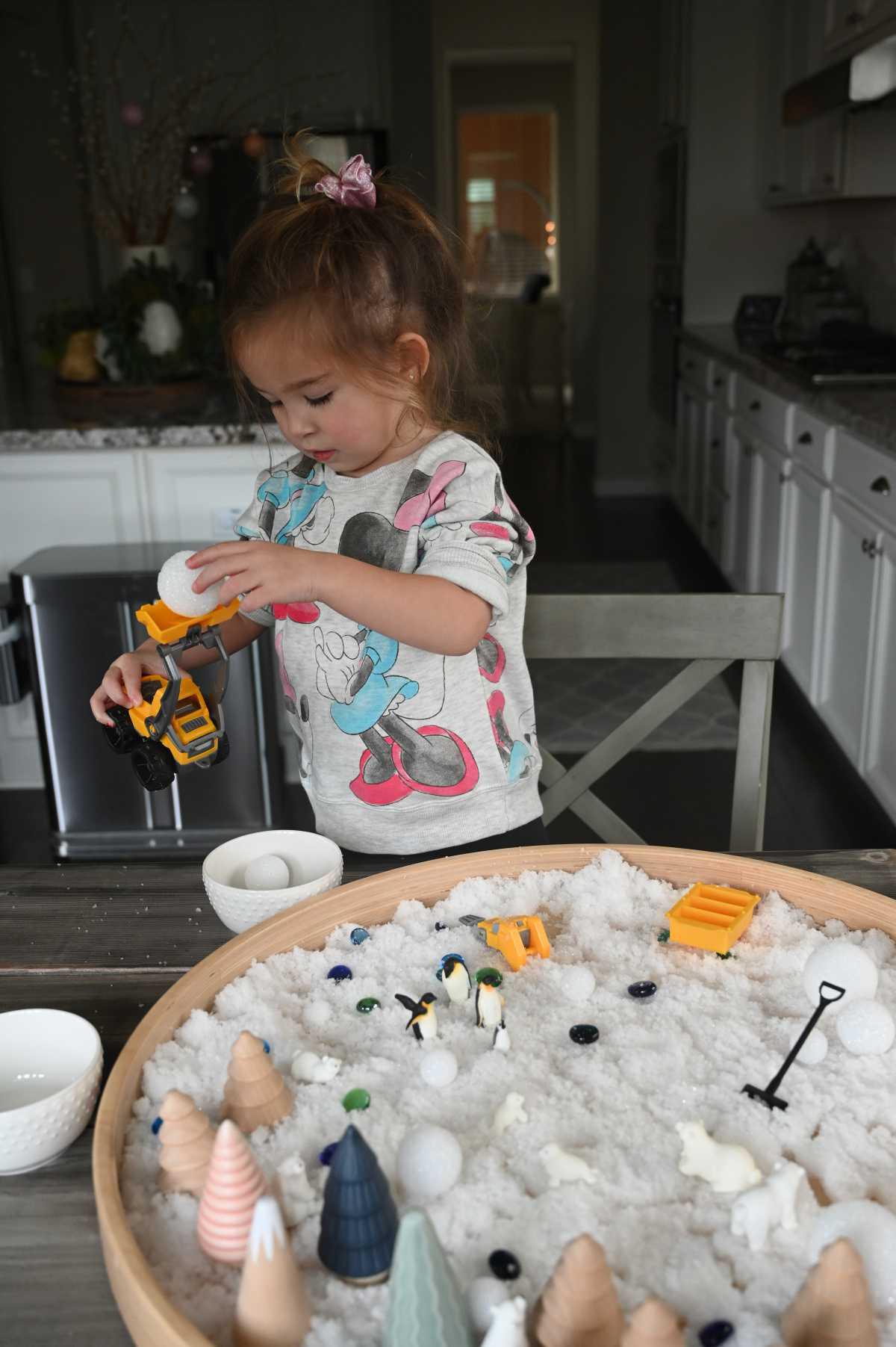 Fake Snow Sensory Play