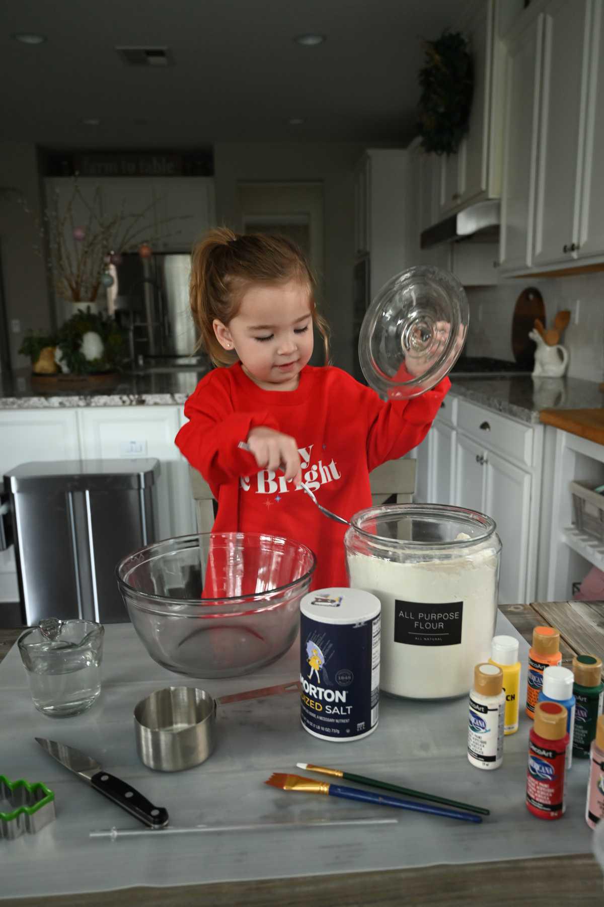 Salt Dough Handprint Santa's 