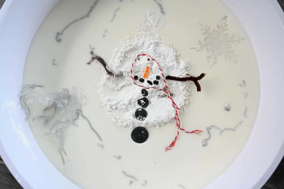 Melting Oobleck Snowman