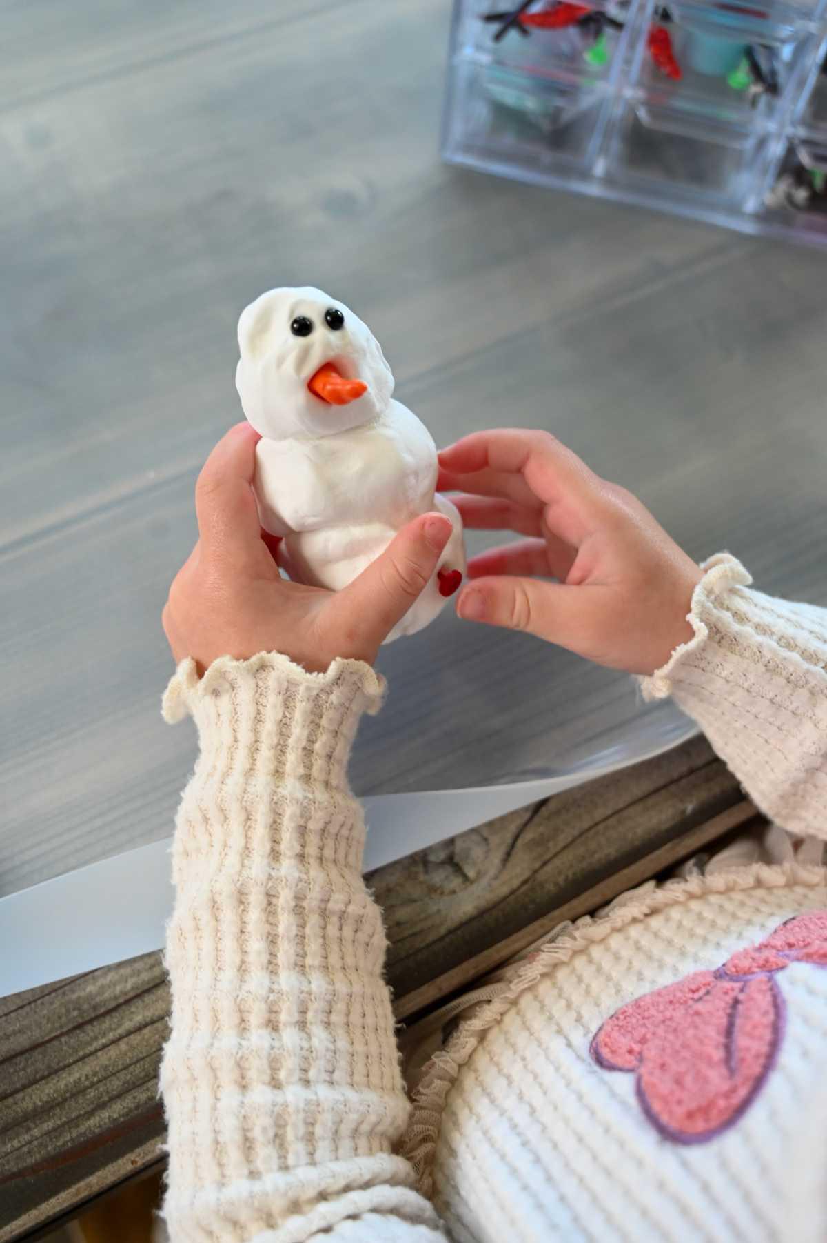 Air Dry Clay Snowmen