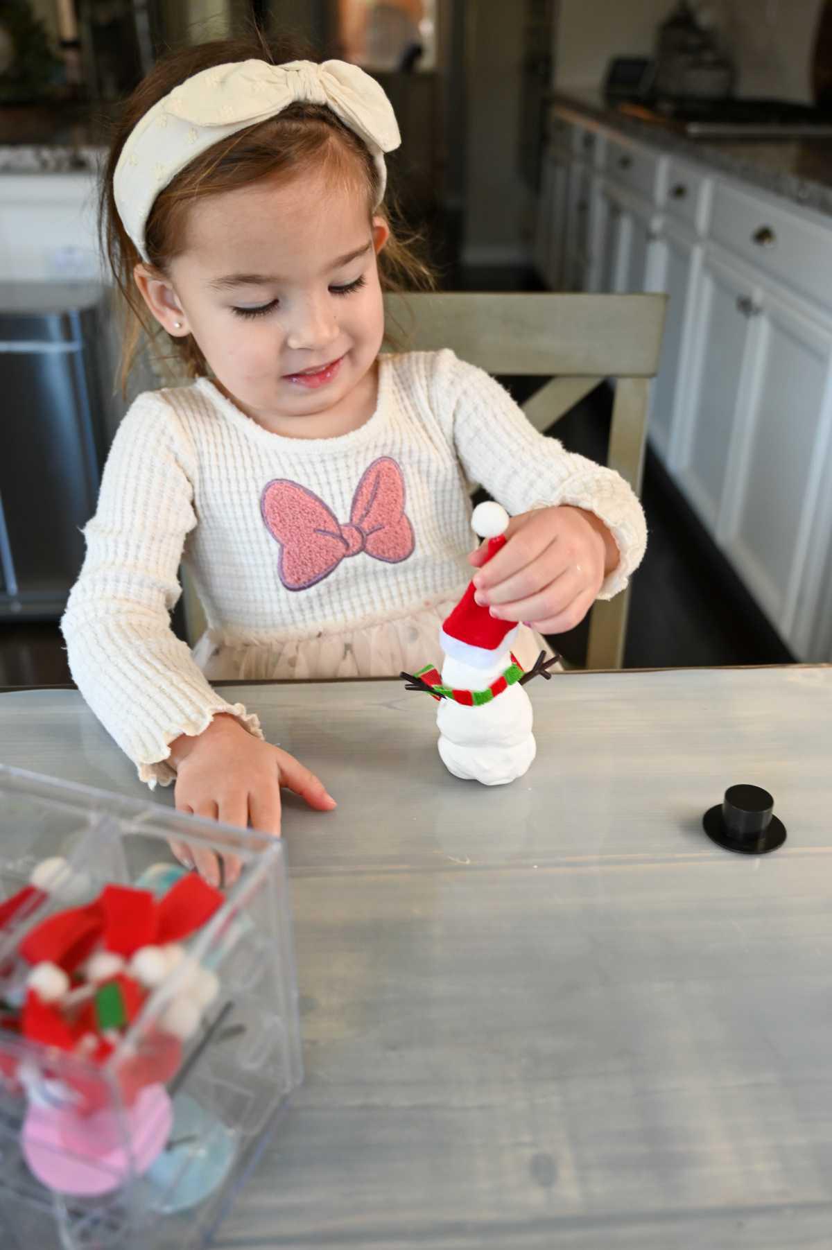 Air Dry Clay Snowmen