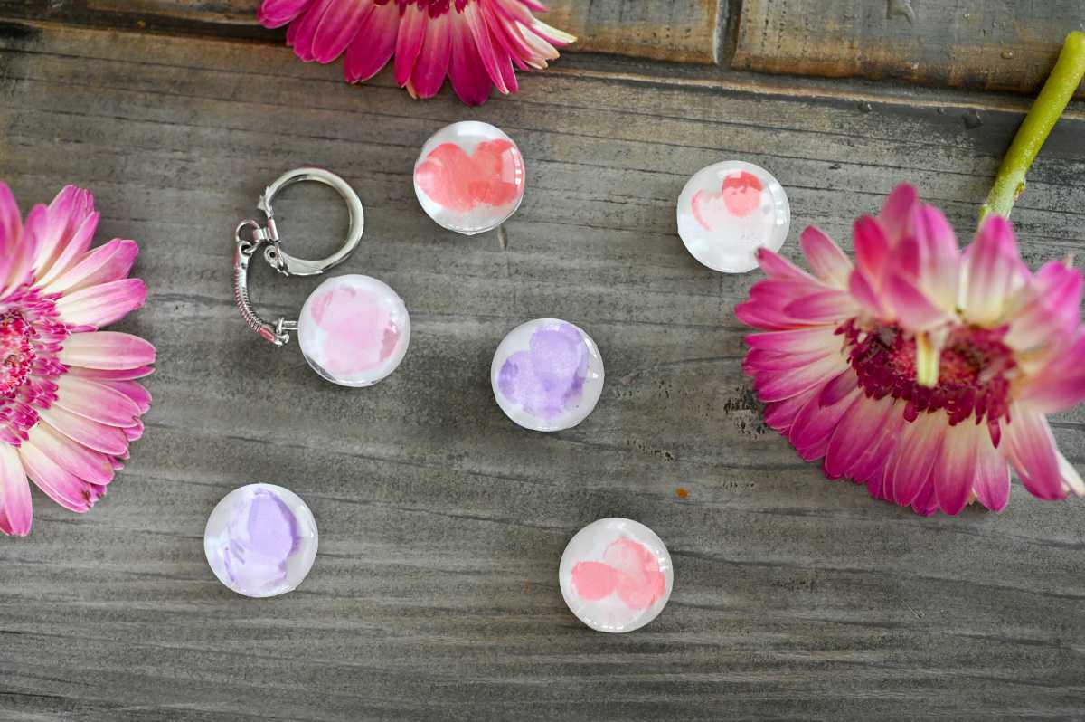 Thumbprint Heart Magnets & Keychains 