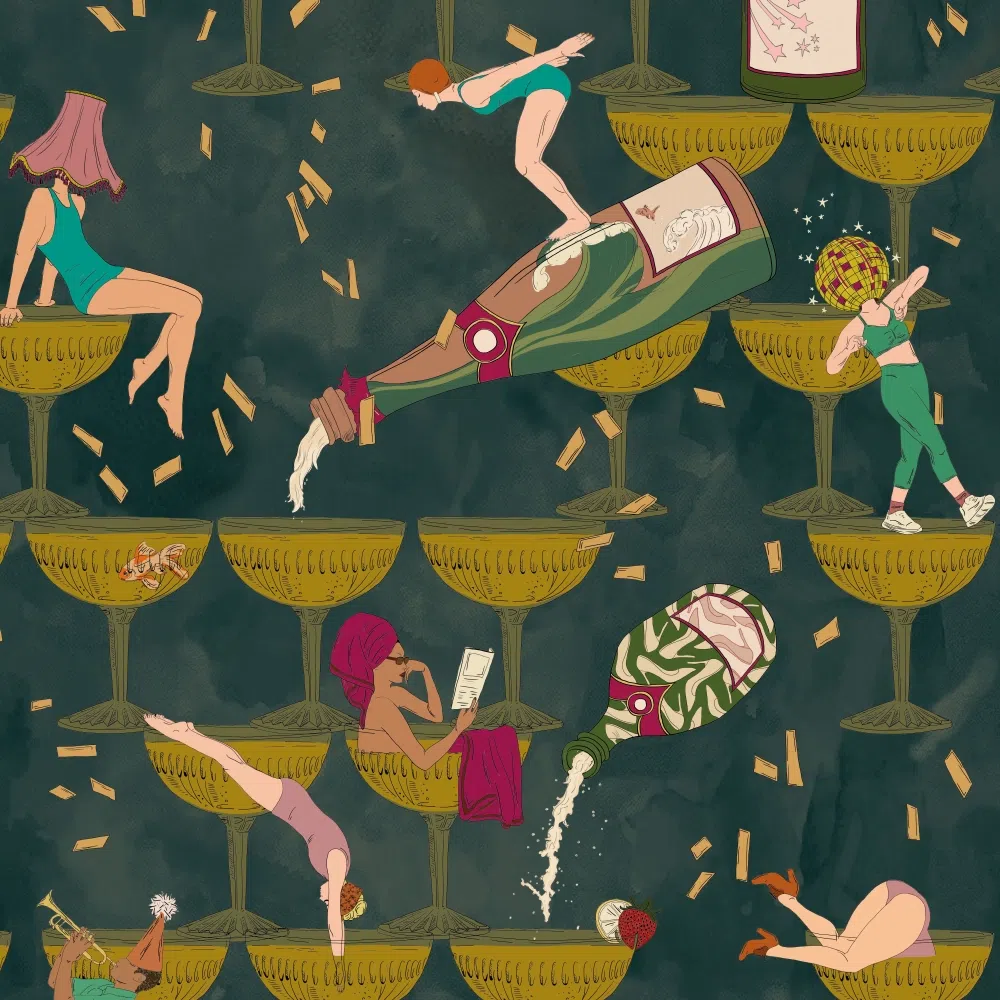 The Grand Pour Wallpaper by Brand McKenzie